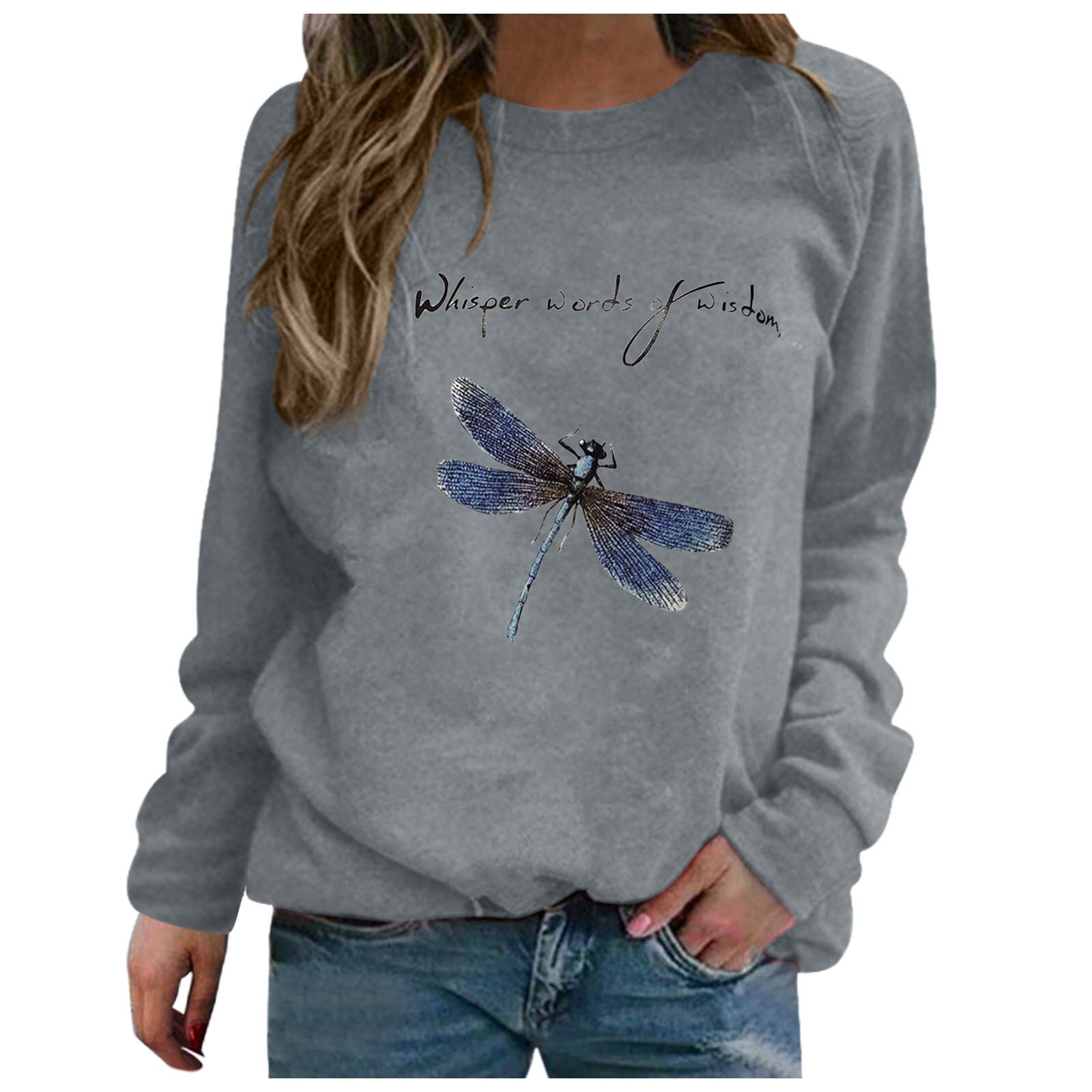 Women's O-neck Long Sleeve Sweatshirt