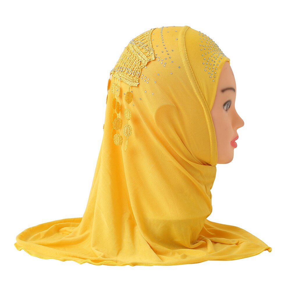 Girl's Muslim Solid Wrap Hijab