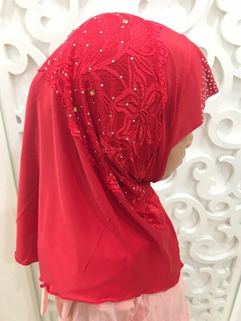 Girl's Lace Solid Hijab
