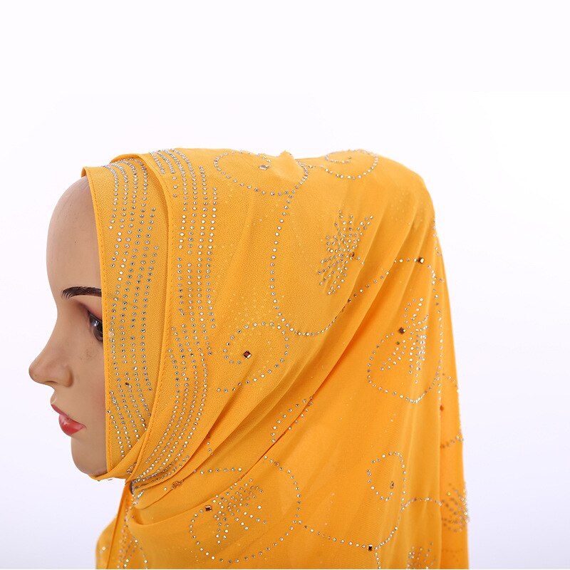 Women's Crystal Embellished Chiffon Hijab