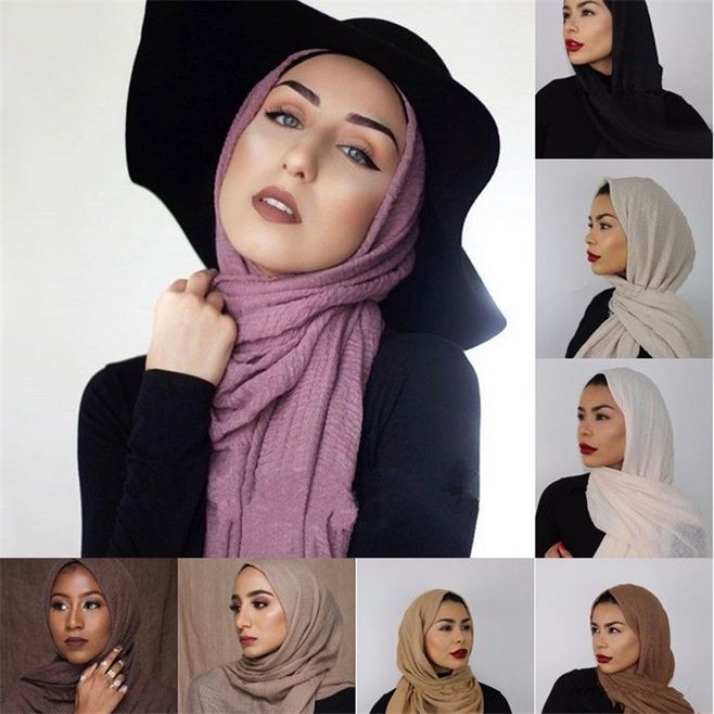 Women's Muslim Maxi Solid Hijab