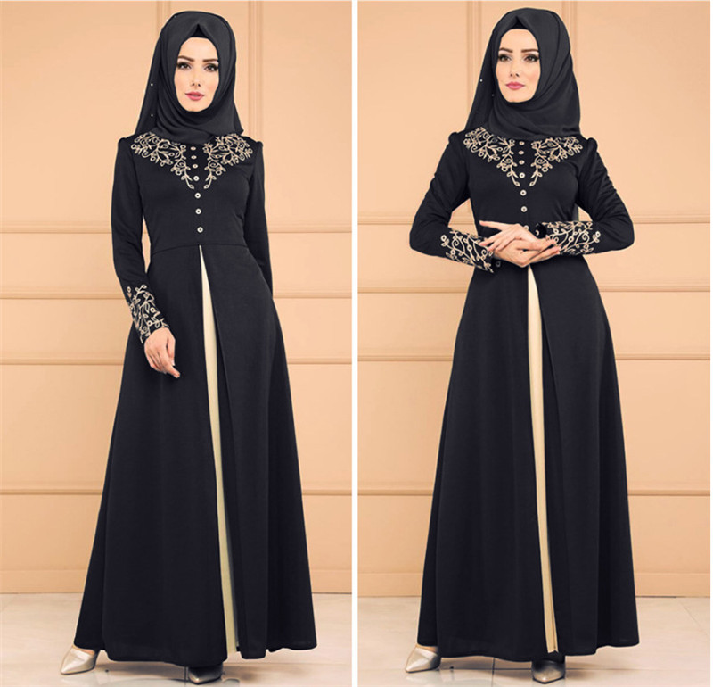 Women's Leaves Embroidered Abaya