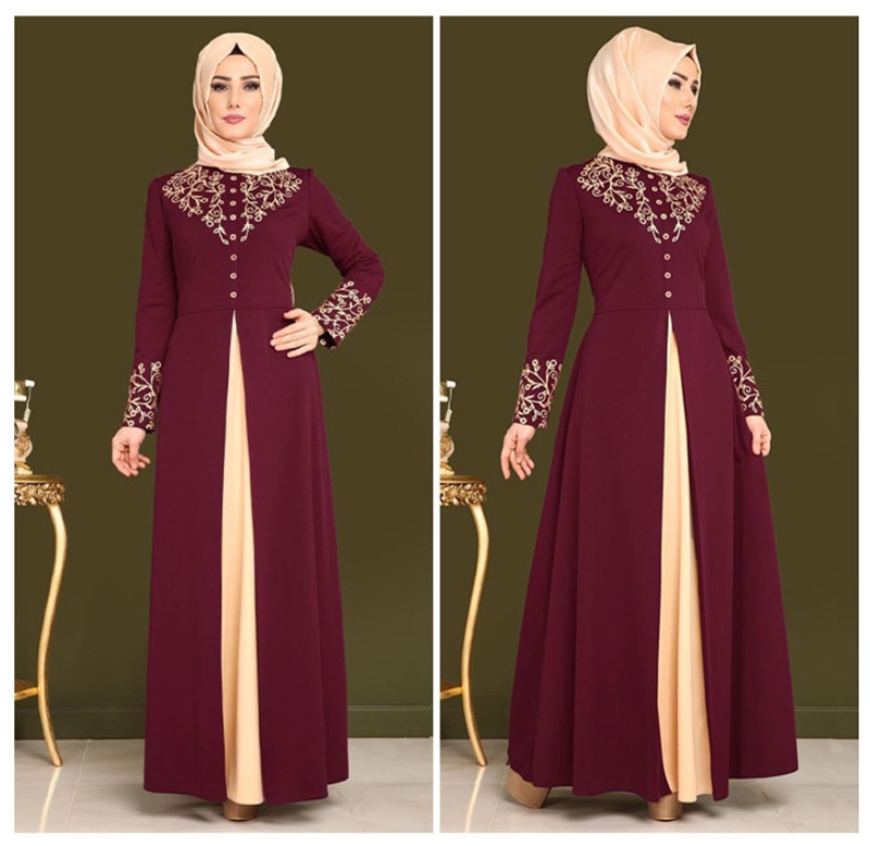 Women's Leaves Embroidered Abaya